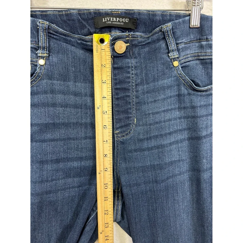 Liverpool Classic Minimalist Women 16W Dark Wash High Rise Skinny Jeans